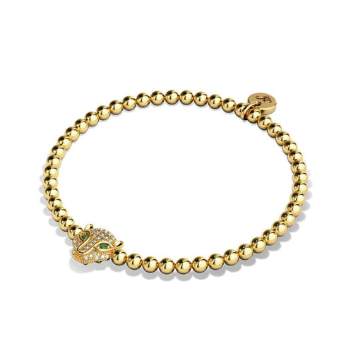 Wild | Gold Vermeil | CZ Diamant Katzenarmband